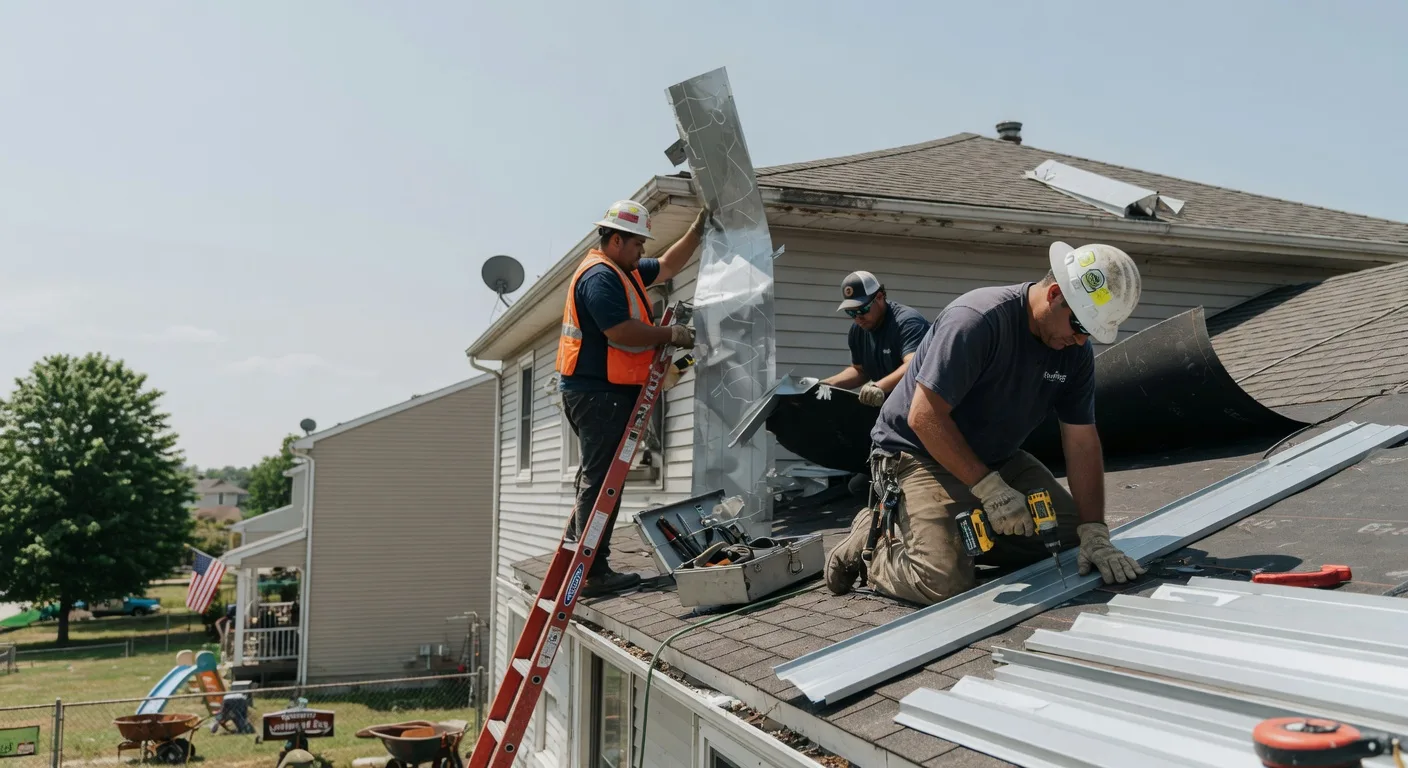 Storm Damage Metal Roof Repair in Lebanon, OK